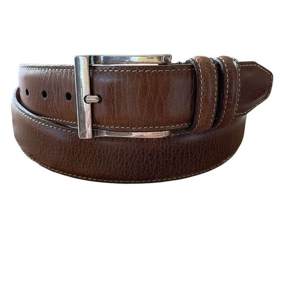 Martin Dingman Bill Water Buffalo Belt Color: Walnut Size 42 - Picture 2 of 15